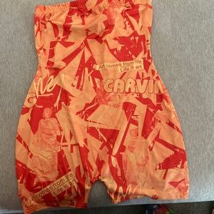 Orange Romper